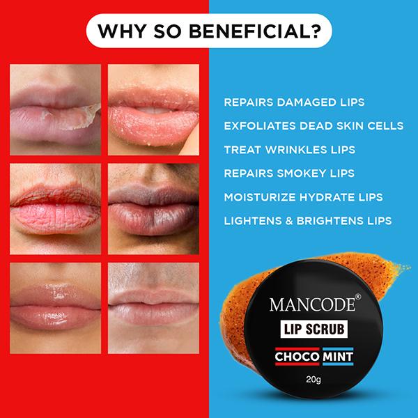 Mancode Lip Scrub 20 gm - Lip Scrubs