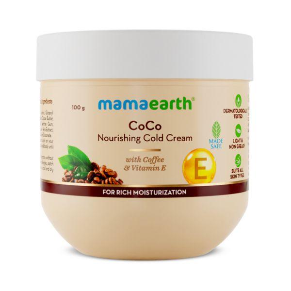 Mamaearth CoCo Nourishing Cold Cream For Dry Skin With Coffee and Vitamin E For Rich Moisturization 100 gm - Creams/Oils/Lotions