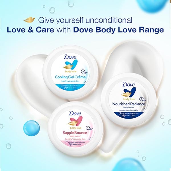 Dove Body Love Cooling Gel Creme Paraben Free 48hrs Hydration 245 gm - Face Moisturizers