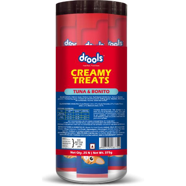 Drools Creamy Treats For Cat - Tuna&Bonito (Pack Of 25 x 15gm) 1's - Petfood