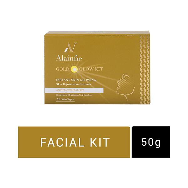 Netmeds | Alainne Gold Glow Facial Kit 50G Each 5's