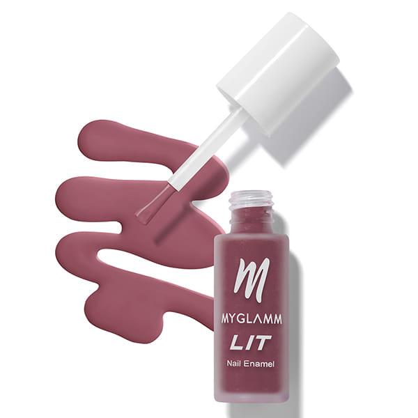 Myglamm Lit Matte Nail Enamel - Finsta 7 ML - Nail Polish