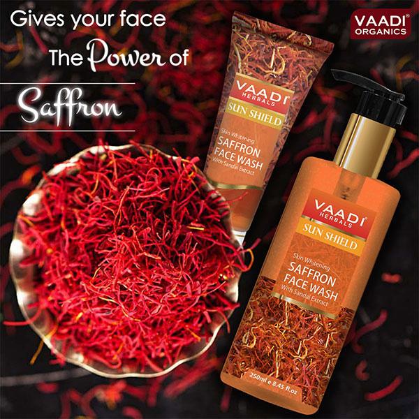Skin Whitening Saffron Face Wash With Sandal Extract 250 ml - Face Washes