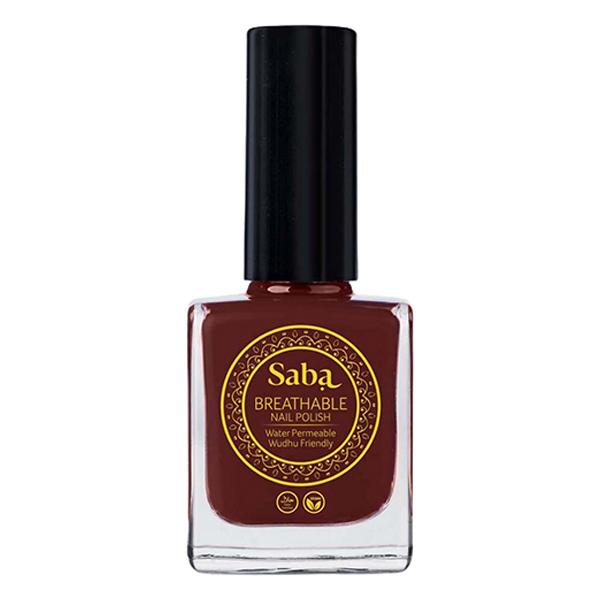 Saba Breathable Long Stay Nail Paint Enriched with Argan Oil Mahogany 12 ml - Nail Polish