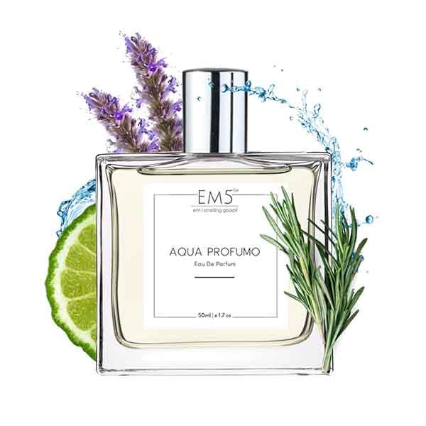 EM5 Aqua Profumo Perfume for Men - Eau de Parfum Spray, Amber Marine Fresh Spicy Fragrance 50 ml - Men Perfumes (Edt/Edp)
