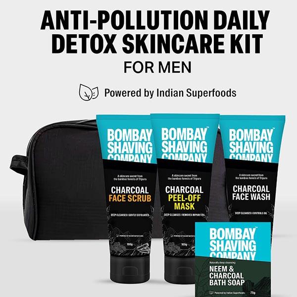 Bombay Shaving Company Charcoal Facial Starter Kit 200 gm - Scrubs & Exfoliants
