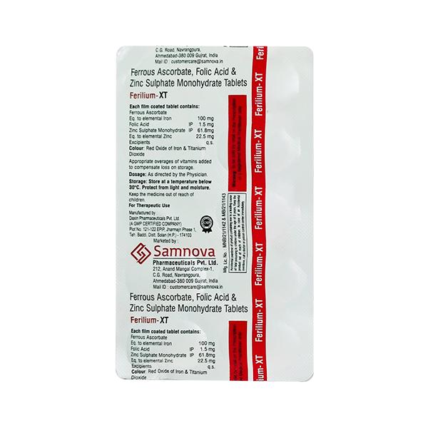 FERILIUM XT Tablet 10's - Anaemia-VMA