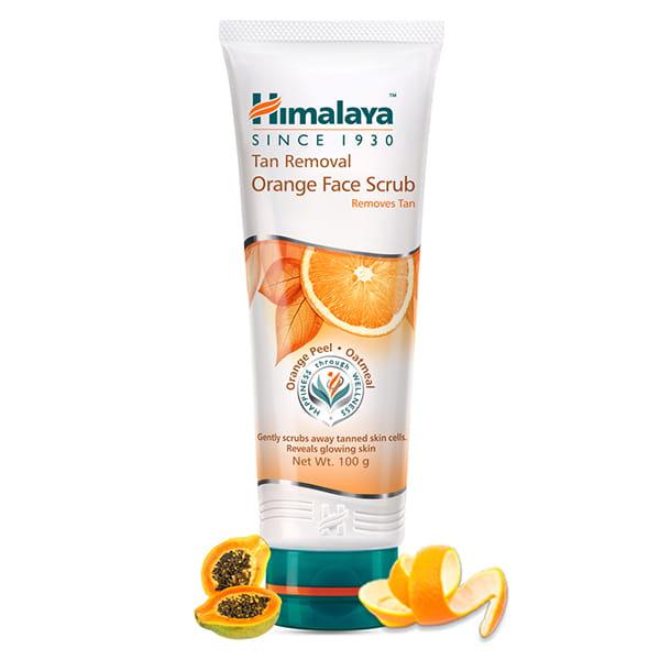 Netmeds | Himalaya Tan Removal Orange & Oatmeal Face Scrub 50gm