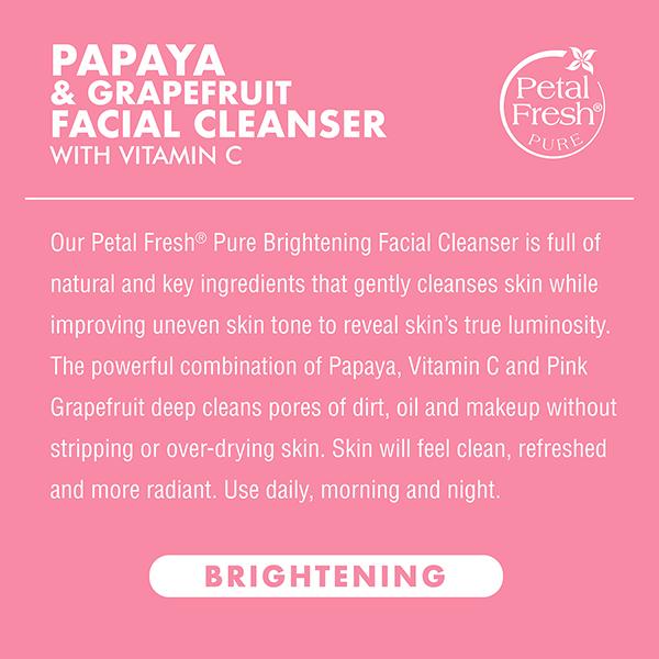 Petal Fresh Brightening Papaya Facial Cleanser With Vitamin C 200 ml - Scrubs & Exfoliants
