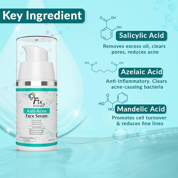 Fixderma 2 Percent Salicylic Acid Serum for Anti Acne and Spot Treatment 15 gm - Face Serum