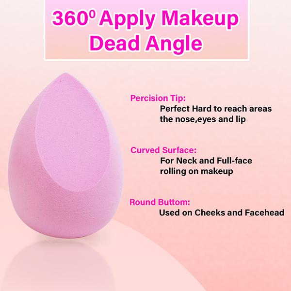 Bronson Professional Makeup Sponges Blender Set Beauty Sponge with Egg Case Color May Vary 1's - Sponges & Applicators