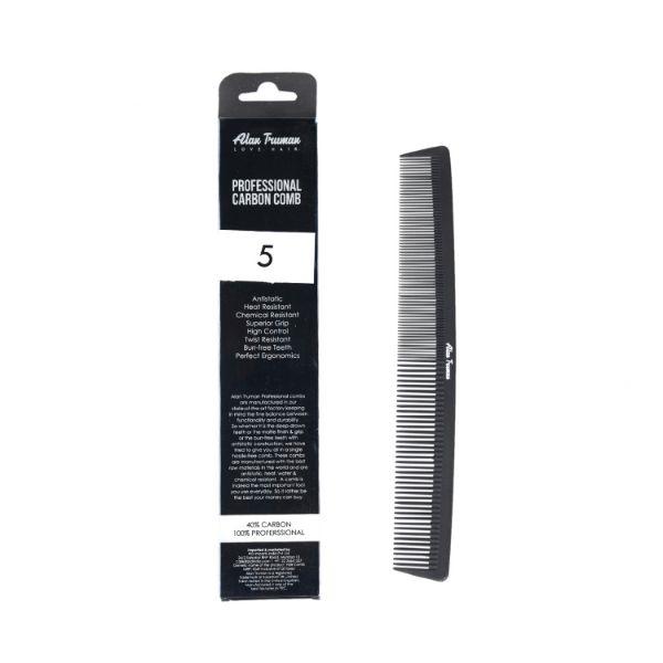 Alan Truman CB-05 Standard Fine Teeth Carbon Comb 1's - Hair Combs