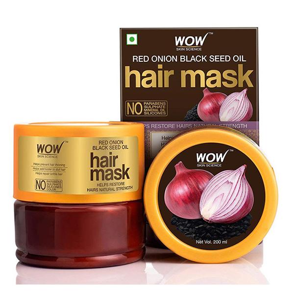 Wow Life Science Red Onion Black Seed Oil Hair Mask 200 ml