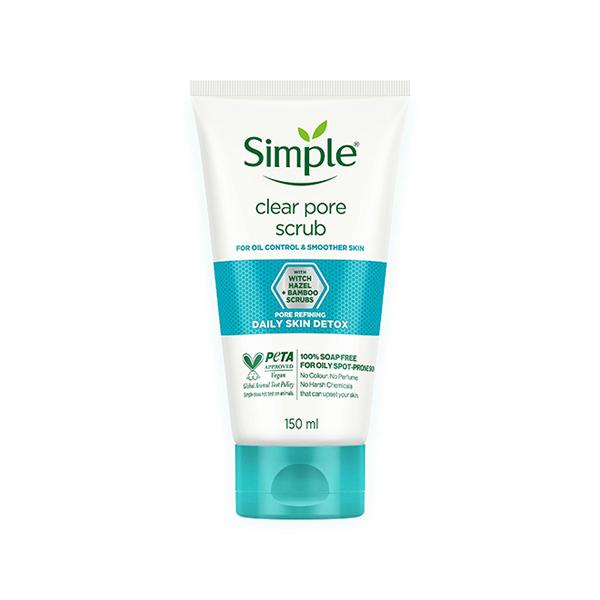 Simple Daily Skin Detox Clear Pore Facial Scrub 150 ml