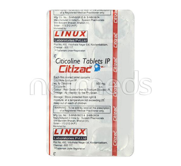 Citizac 500mg Tablet 10'S - Alzheimer-Neu