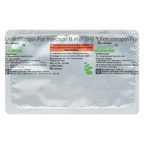 Diva Fsh 75 IU Injection 1'S - Hormonal Therapy-Tro