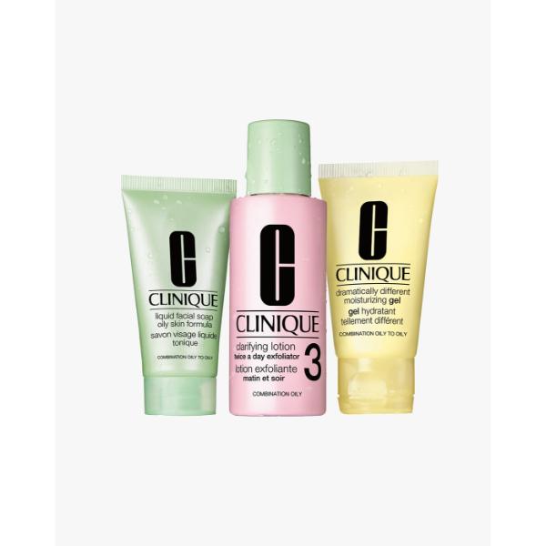 Netmeds | CLINIQUE 3 Step Introduction Kit Skin Type 3 Combination Oily 180 ml