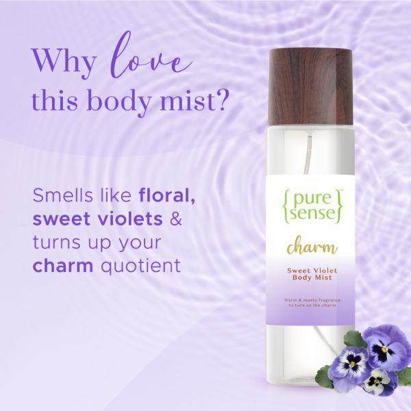 PureSense Charm Sweet Violet Body Mist 150 ml - Body Mist/Spray