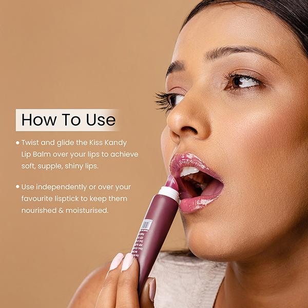 Swiss Beauty Kiss Kandy Lip Balm With Olive Oil, Shade - Mulberry 10 ml - Lip Balms
