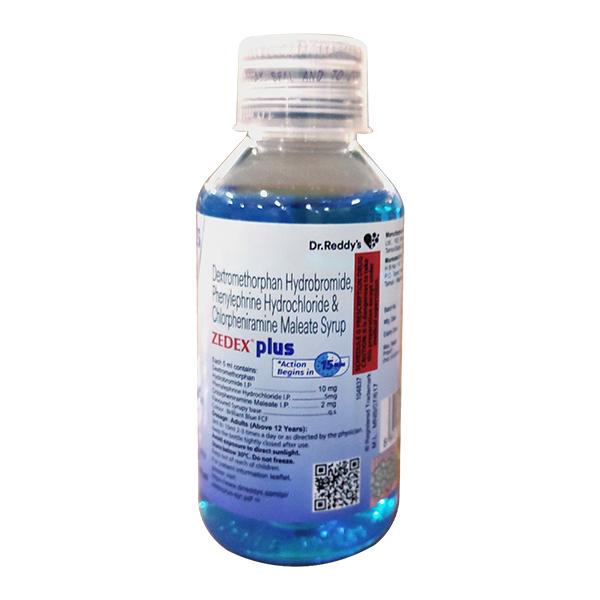 ZEDEX PLUS NEW SUGAR FREE MIX FRUIT FLAVOUR Syrup 100ml - Cough And Cold-Cou
