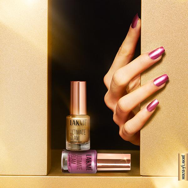 Lakme Ultimate Glam Chrome Nail Pink 6 ml - Nail Polish
