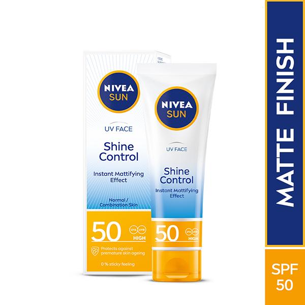 Nivea Sun Face Cream Shine Control Spf50 50 ml - Body Sunscreen