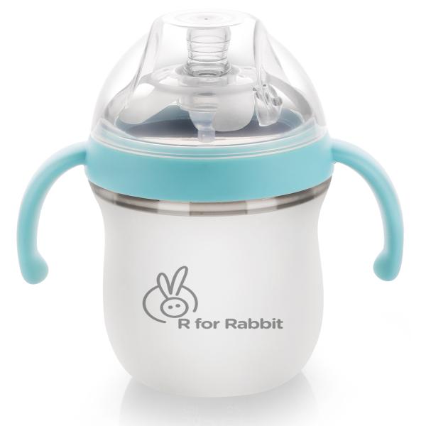 R For Rabbit First Feed Silicon Bottle 160 ml - Blue