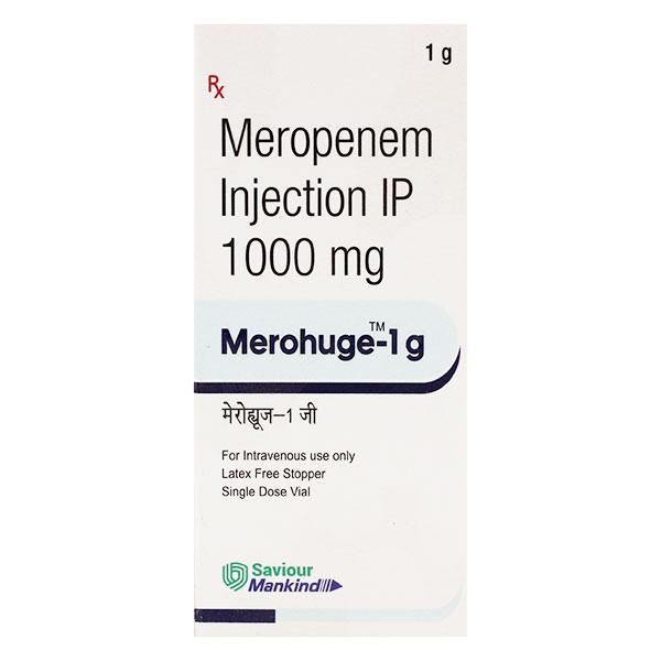 MEROHUGE 1gm Injection 1's - Bacterial Infections-OBL