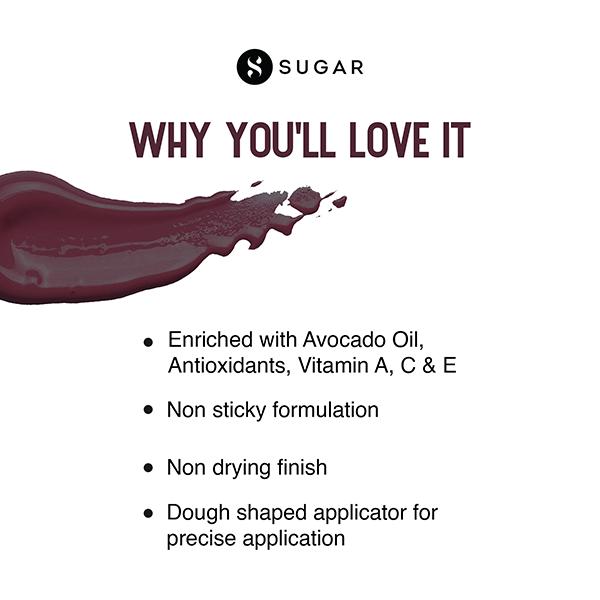 SUGAR Cosmetics Mettle Liquid Lipstick - 09 Capella (Dark Plum) 7 gm - Liquid Lipsticks