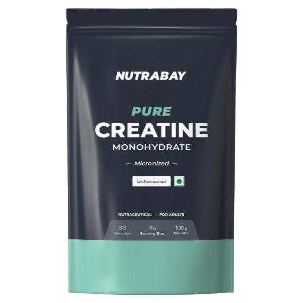 Netmeds | Nutrabay Pure Creatine Monohydrate Micronized Powder - Unflavoured 100 g