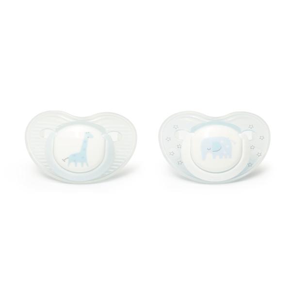 Netmeds | Mothercare Elephant & Giraffe Baby Soother (Pack of 2) - Multicolor 1's