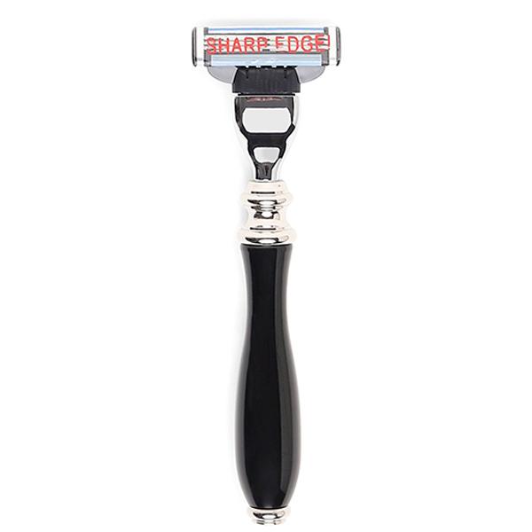 Truefitt and Hill Faux Ebony Mach 3 Shaving Razor Chrome Wellington Essential Grooming Collection For Men 1's - Razors & Cartridges