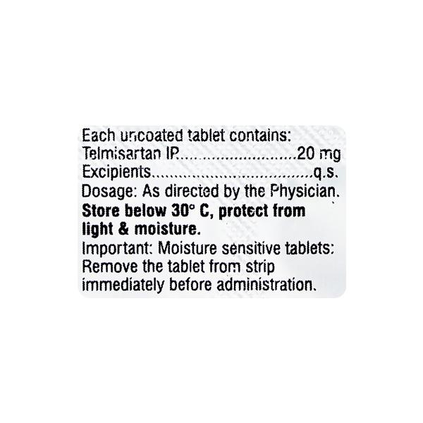 Tsart 20mg Tablet 15'S - Hypertension-Ang