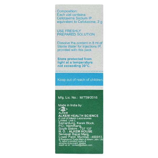 TAXIM 2gm Injection 1's - Bacterial Infections-Cep