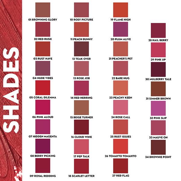SUGAR Cosmetics Nothing Else Matter Longwear Lipstick - 14 Red Herring (Raspberry Pink Reddish Pink) 3.2 gm - Lipsticks