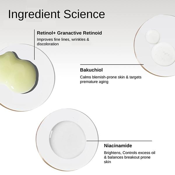 The Formularx Gentle Retinol Night Serum for Acne, Dark Spots, Enlarged Pores & Anti-Aging 30 gm - Face Serum