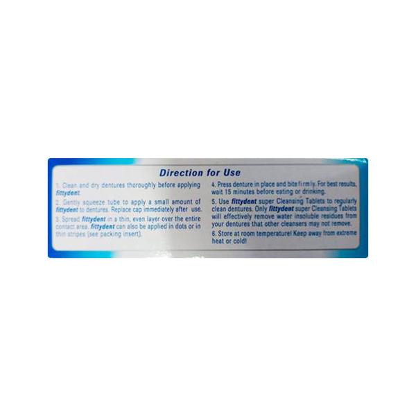 FITTYDENT SUPER ZINC FREE DENTURE ADHESIVE Cream 20gm - Oral Care - P-Mou