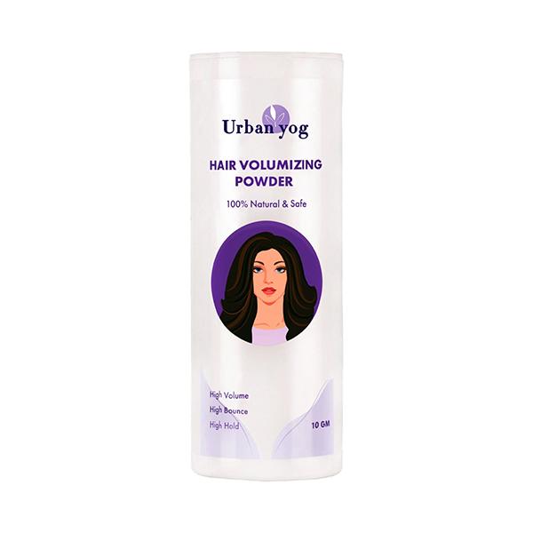 Netmeds | Urban Yog Hair Volumizing Powder for women 100% Natural & Safe Adds Instant Volume and Locks Hairstyle Strong Hold 10 gm