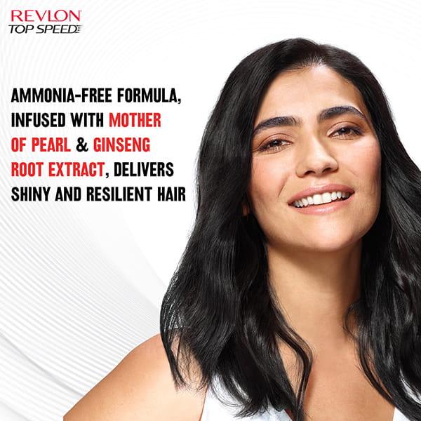 Revlon Top Speed Ammonia Free Hair Color Woman-70 Natural Black (40gm+40gm+15ml) 1's - Crème