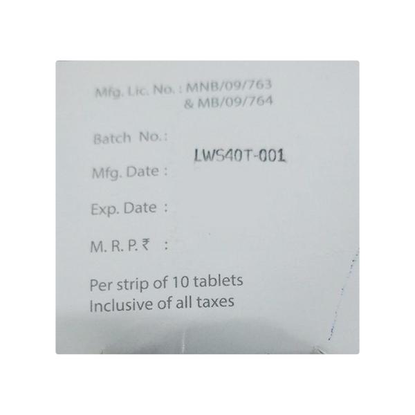 LASIWIN S 40/25 Tablet 10's - Hypertension-Diu