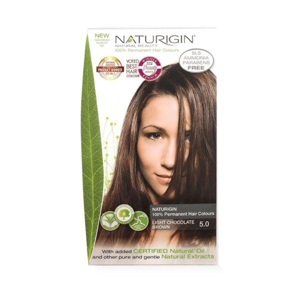 Netmeds | Naturigin Permanent Hair Colour Light Chocolate Brown 5.0 115 ml