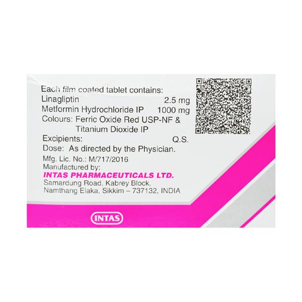 LINERO M 1000 Tablet 10's - Diabetes-Ant