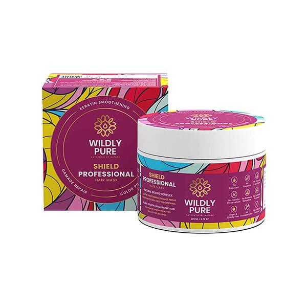 Wildly Pure Professional Plant Keratin Hair Mask Biolipid Formula Smoothening Shine Toxin 20 200 ml - Hair Masks & Packs