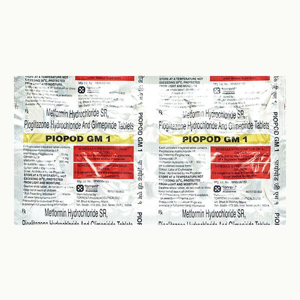 Piopod Gm1 Tablet 10'S - Diabetes-Ant