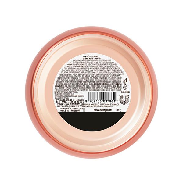 Lakme Peach Creme Moisturiser, Ceramide & Peptide, Skin Barrier Repair & Hydrated Glow 100 gm - Creams/Oils/Lotions