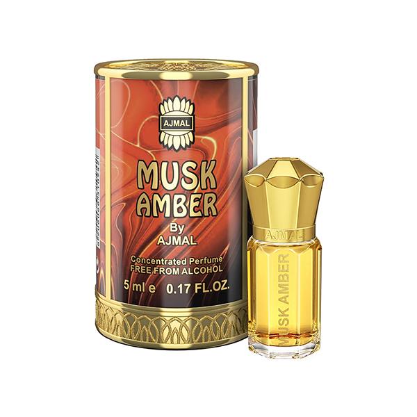 Netmeds | Ajmal Musk Amber Concentrated Perfume Free From Alcohol for Men 5 ml