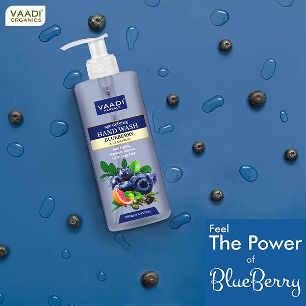 Vaadi Herbals Age Defying Blueberry & Grapefruit Hand Wash 250 ml - Hand Wash & Soaps