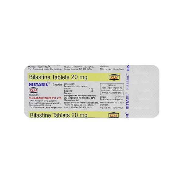 HISTABIL 20 Tablet 10's - Allergies-Ant