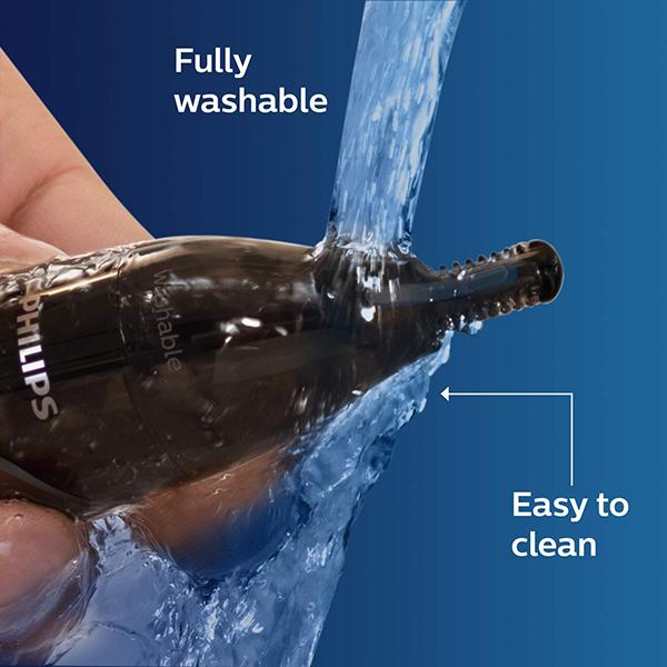 Philips Nose Trimmer Cordless Nose, Ear & Eyebrow Trimmer with Protective Guard System (Nt3650/16) 1's - Trimmers