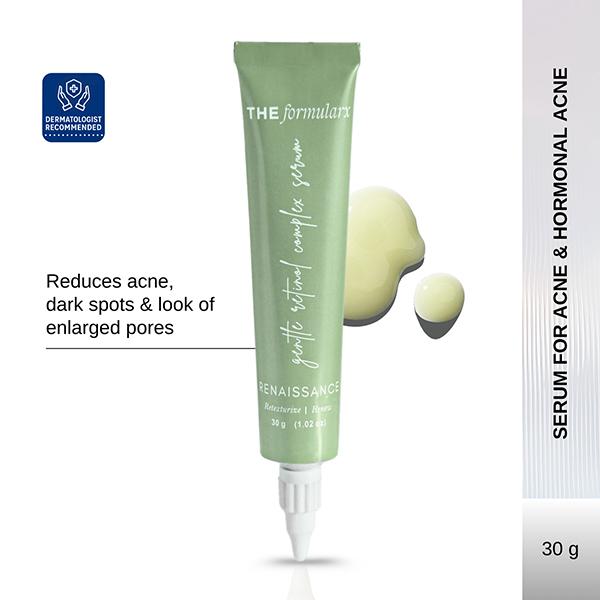The Formularx Gentle Retinol Night Serum for Acne, Dark Spots, Enlarged Pores & Anti-Aging 30 gm - Face Serum